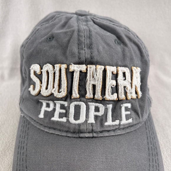 Southern People‎ Hat Womens Gray Strapback Cap Embroidered We People New Orleans - Picture 5 of 12